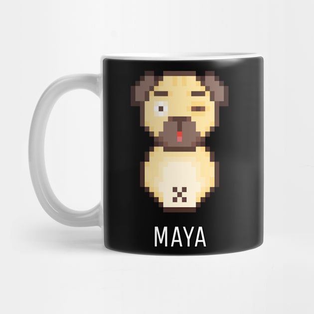 Pug Maya White by felixbunny